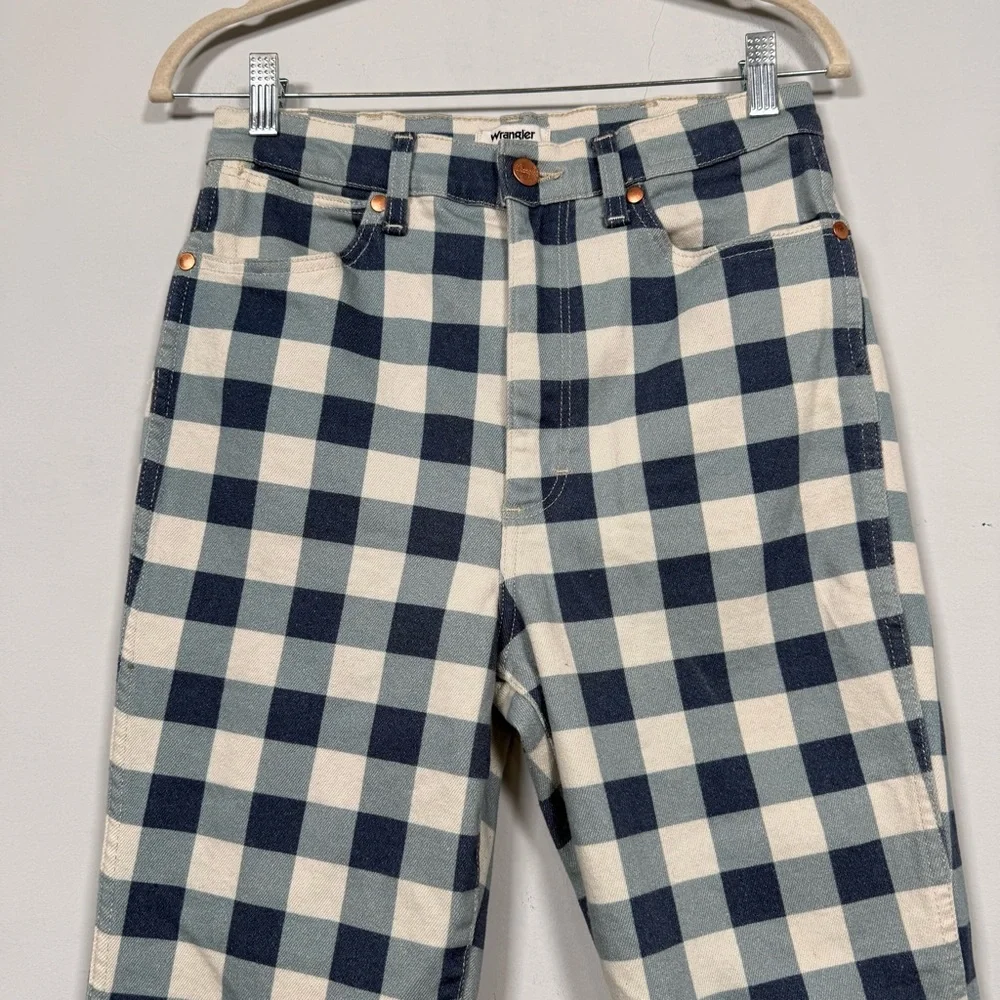 Wrangler Wrock 672 Gingham Cropped Jeans, Size 29, Great Condition! - Picture 6 of 15